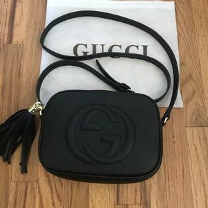 Black camera crop. Soho disco bag